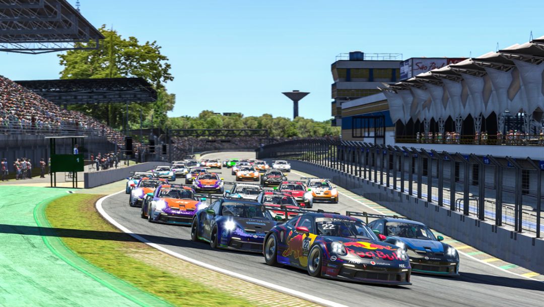 911 GT3 Cup, Porsche TAG Heuer Esports Supercup, Lauf 3, Interlagos, Brasilien, 2022, Porsche AG