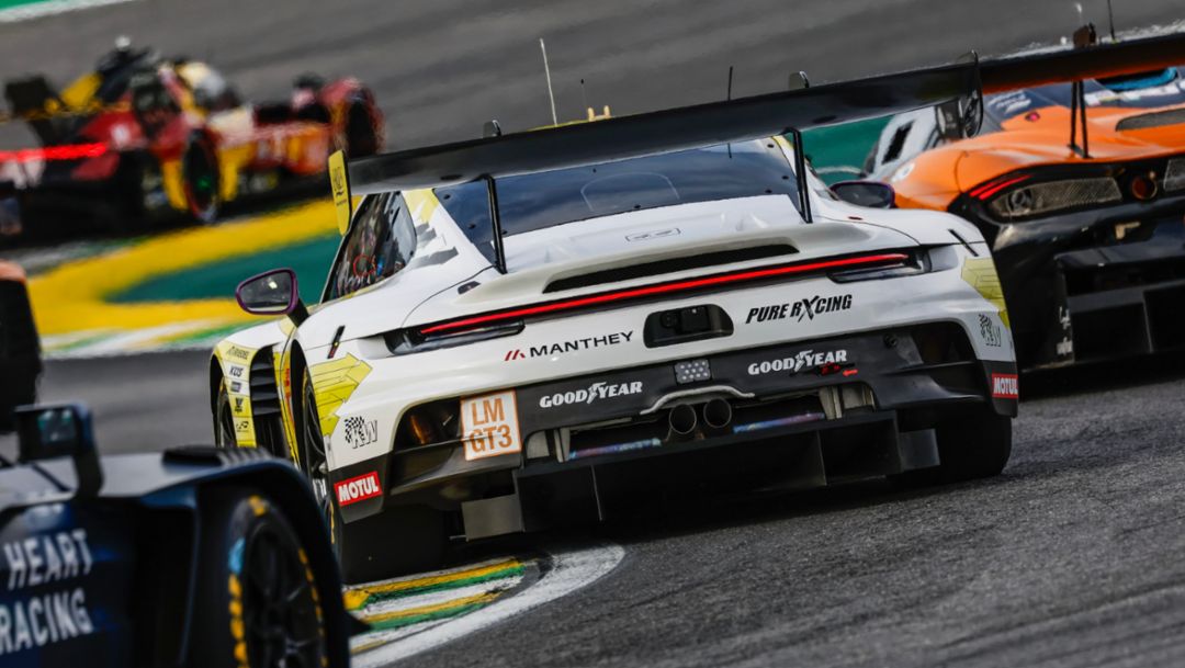 Porsche 911 GT3 R, Manthey Pure Rxcing (#92), Alex Malykhin (UK), Joel Sturm (D), Klaus Bachler (A), WEC, Sao Paulo, Brazil, 2024, Porsche AG