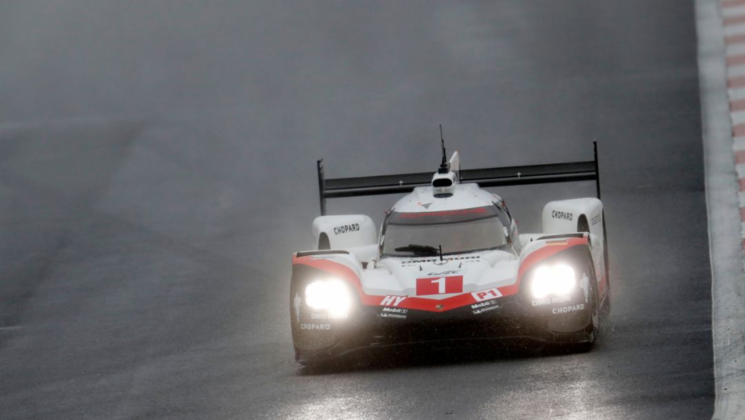 The Porsche 919 Hybrids lock out front row in Fuji