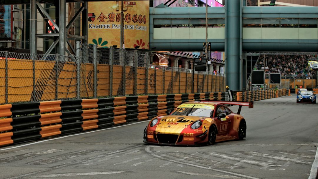 911 GT3 R, Manthey-Racing (912), freies Training, FIA GT World Cup, Macau/China, 2018, Porsche AG