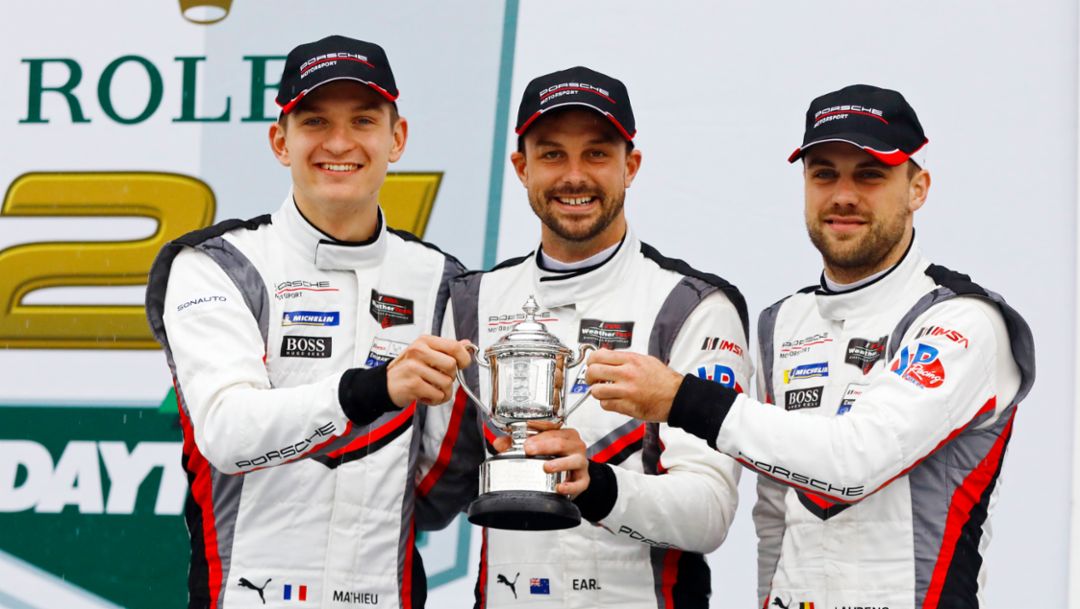 Porsche on the podium at Daytona after strong team effort