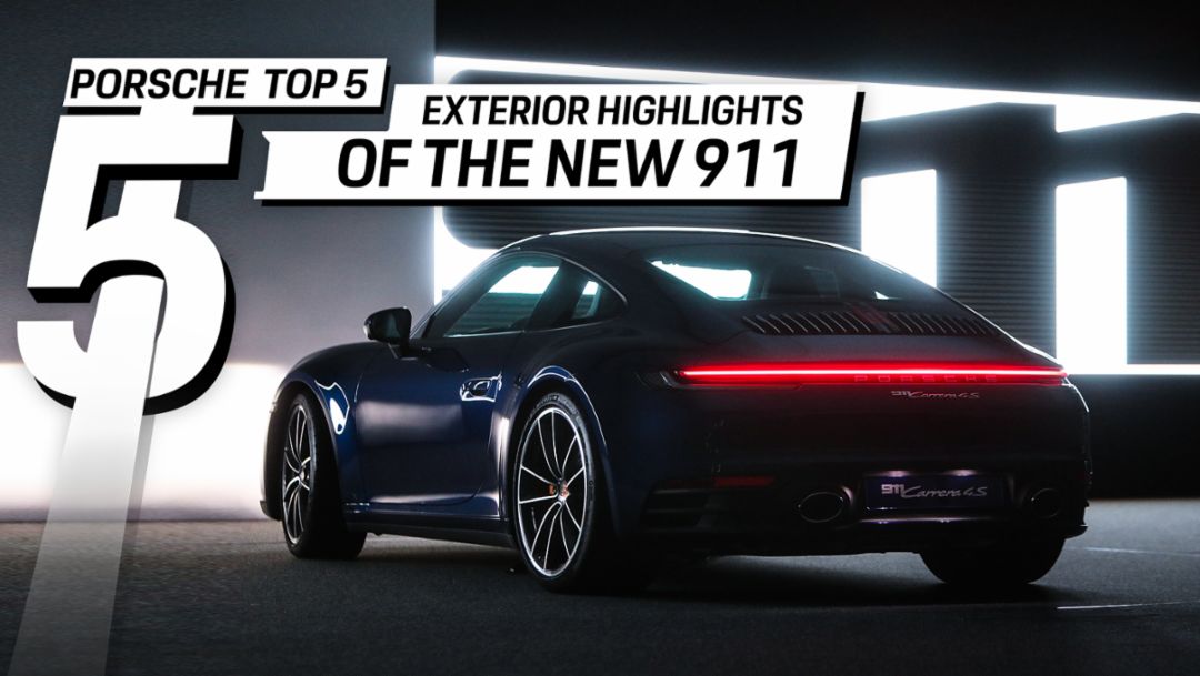Porsche Top 5 Serie: Außendesign-Highlights des neuen 911