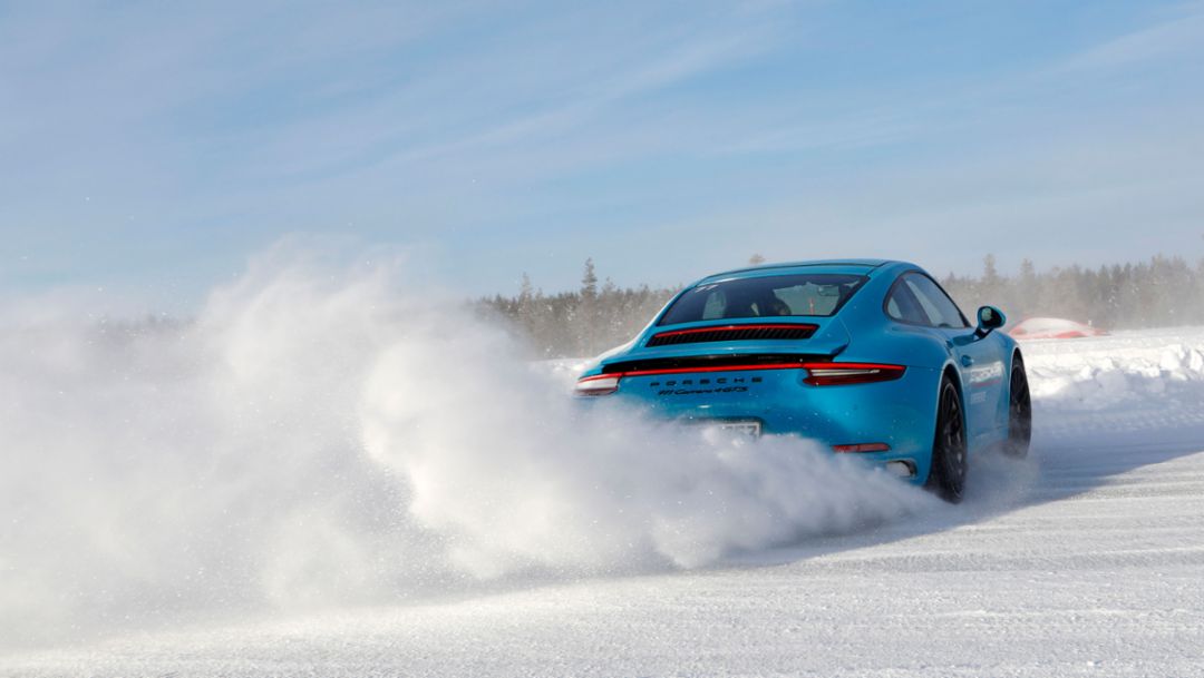 911 Carrera 4 GTS, Porsche Ice Experience, Levi, Finland, 2018, Porsche AG