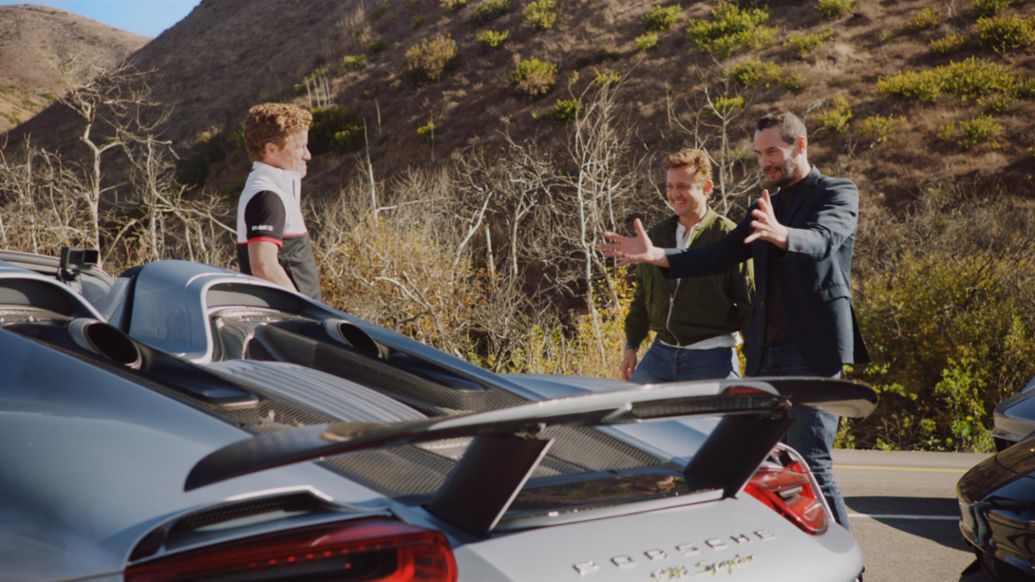 Patrick Long, Alex Winter, Keanu Reeves, 918 Spyder, 2021, Porsche AG