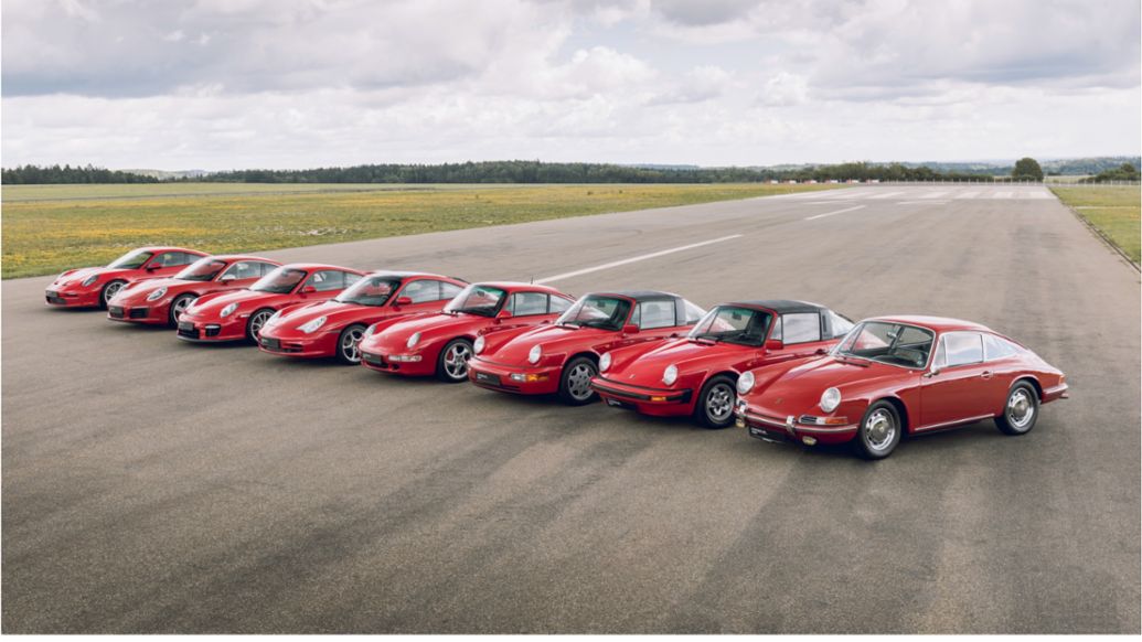 Porsche 911 en sus ocho generaciones, 2023, Porsche AG