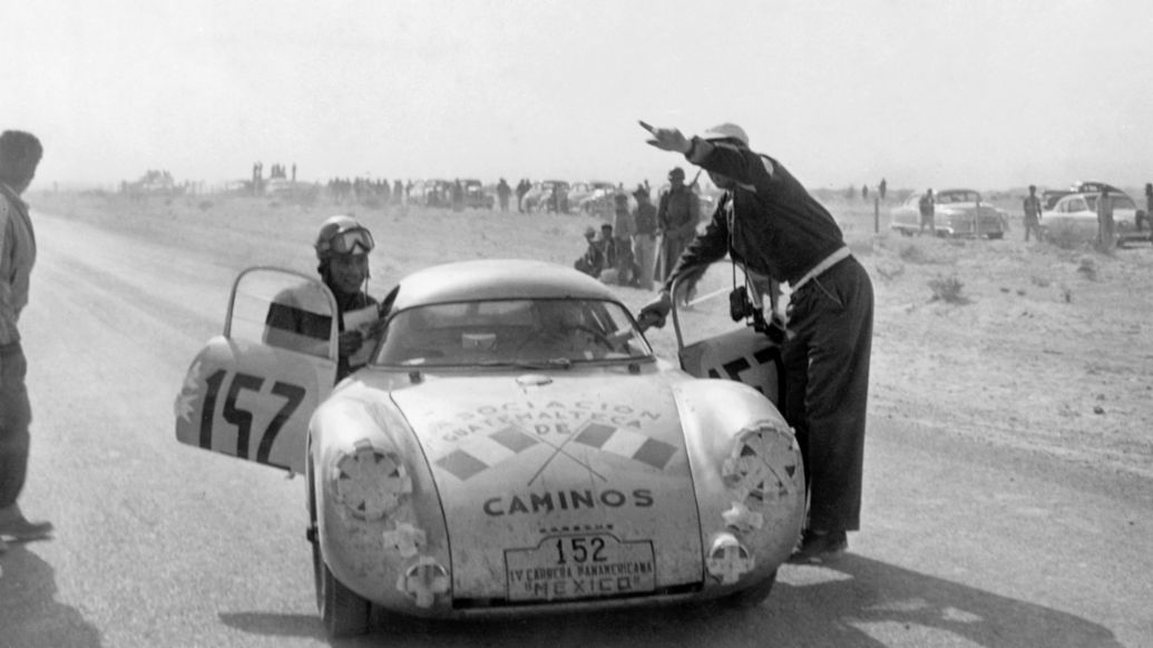 José Herrarte, Porsche 550 Coupé, Carrera Panamericana de 1953, 2023, Porsche AG