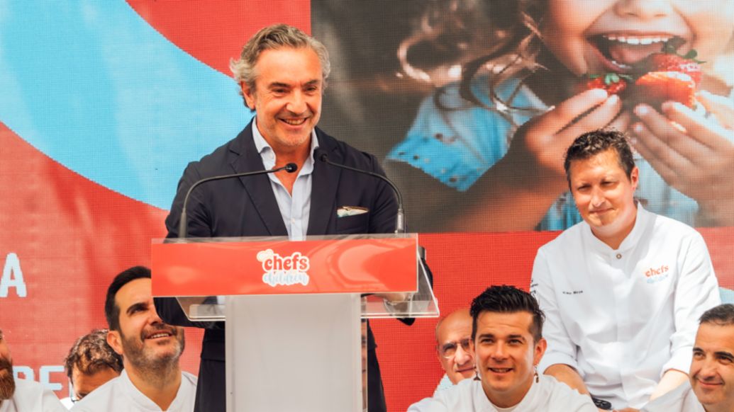 Tomás Villén, Director General de Porsche Ibérica, 6ª edición de ChefsForChildren, 2024, Porsche Ibérica