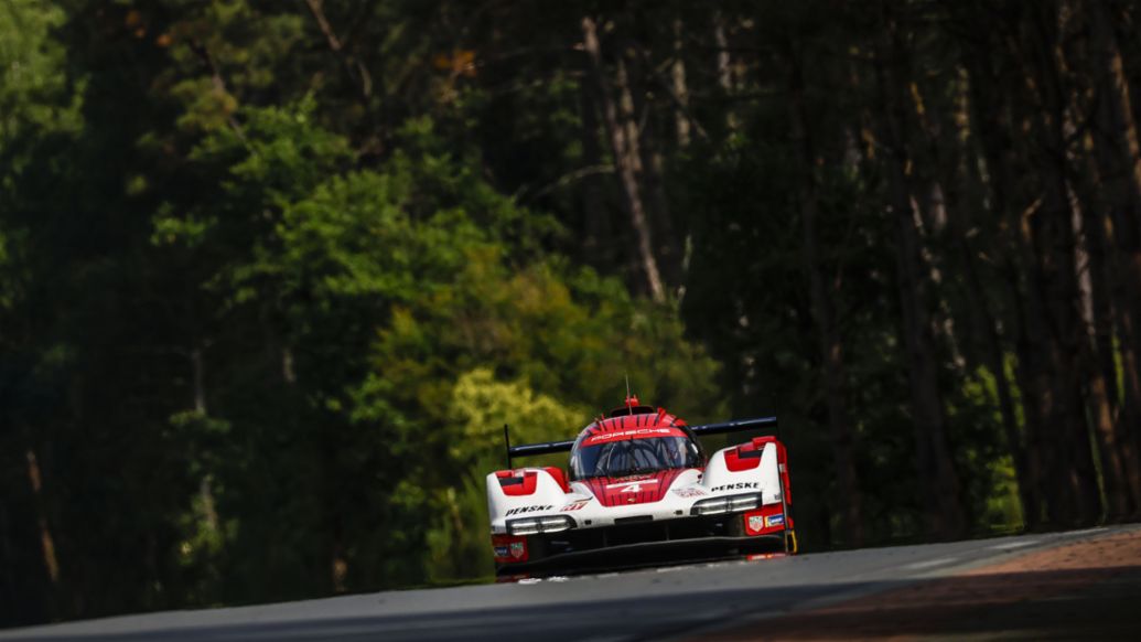 Porsche 963, Porsche Penske Motorsport (nº 4), Felipe Nasr (BRA), Nick Tandy (GB), Pascal Wehrlein (ALE), Hyperpole 24 Horas de Le Mans, Campeonato del Mundo de Resistencia FIA (WEC), 2025, Porsche AG