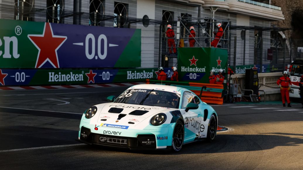 Gustav Burton (GB), GP Elite (n&ordm; 26), Porsche 911 Cup, Porsche Mobil 1 Supercup, M&oacute;naco, 2026, Porsche AG