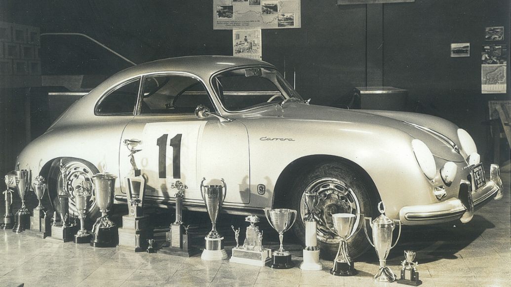 Porsche 356 A coupé 1500 Carrera GT, Guatemala, 1958, archivo familia Samayoa