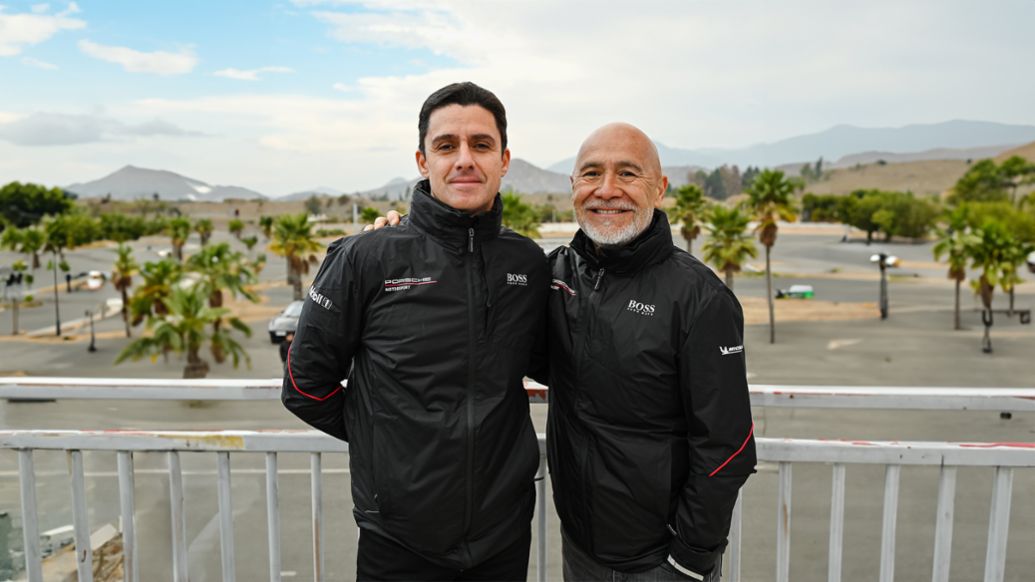 Vicente Díaz, Gerente de Porsche en Chile; Felipe Horta