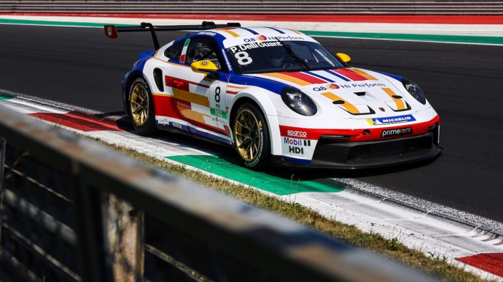 Delli Guanti in azione con il Team Q8 Hi Perform primo inseguitore di Bristot in classifica