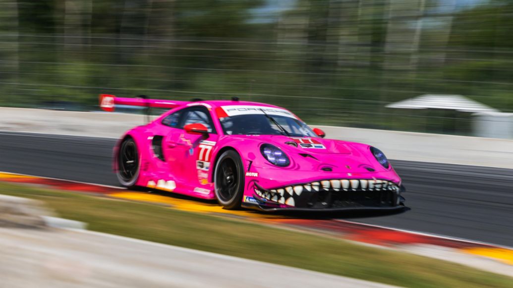 Porsche 911 GT3 R, AO Racing (#77), Klaus Bachler (AUT), Laurin Heinrich (DEU), IMSA, Laguna Seca, USA, 2025, Porsche AG