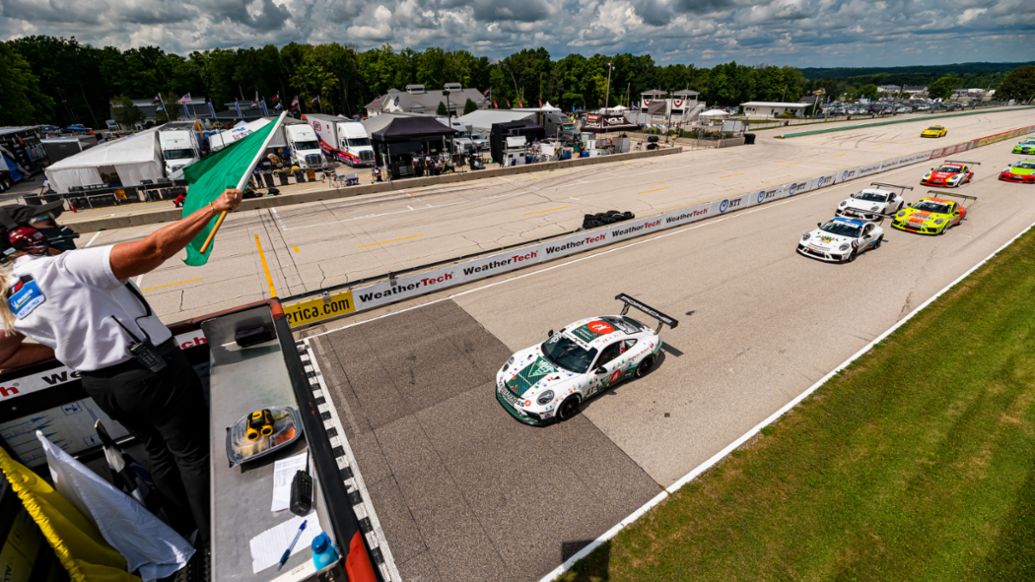 Jeff Kingsley Earns victory at Road America in Race 1 with No. 73 Kelly-Moss Road and Race Porsche 911 GT3 Cup, 2020, PCNA