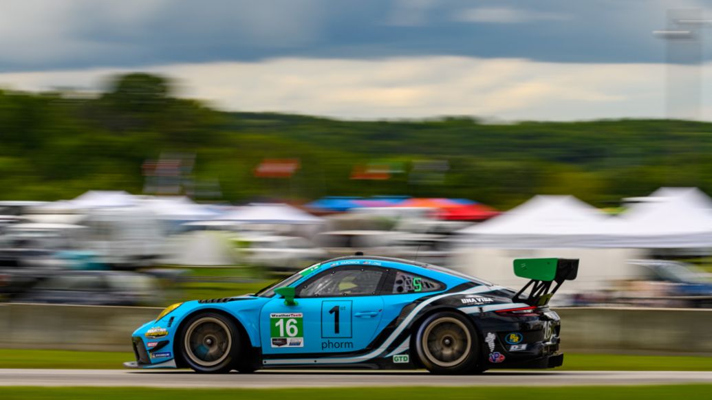 Porsche 911 GT3 R, Wright Motorsports (#16), Patrick Long (USA), Ryan Hardwick (USA), VIR, 2020, PCNA