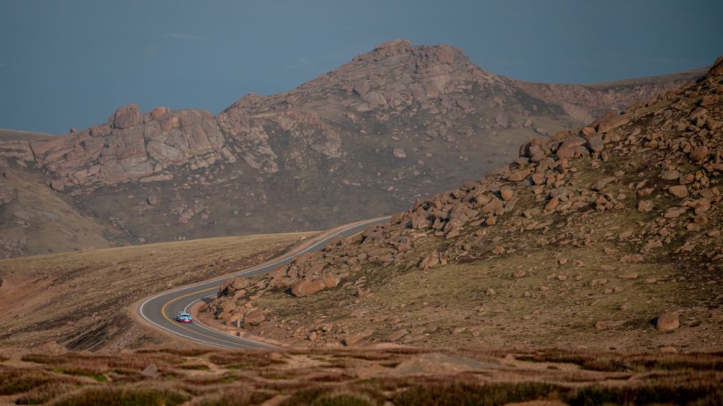 No. 000 Porsche 911 GT2 RS Clubsport Clubsport, David Donner, Run 2, Pikes Peak, 2020, by Marc Urbano