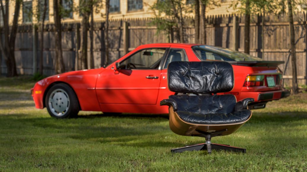 Eames 670 Lounge, 1987 Guards Red Porsche 944 S, Photo: Gary Kessler