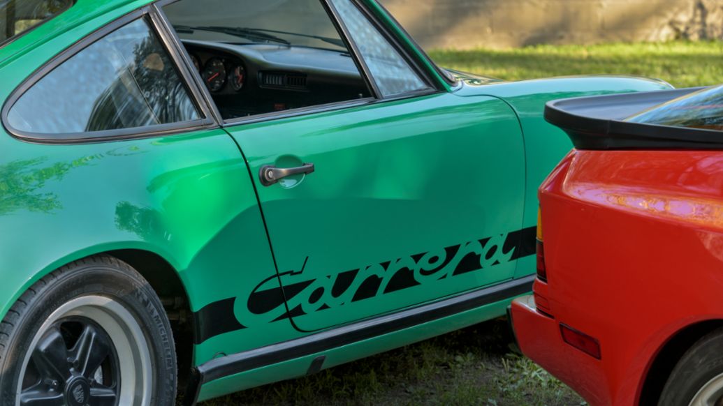 1987 Guards Red Porsche 944 S, 1978 Fern Green 911 SC, Photo: Gary Kessler