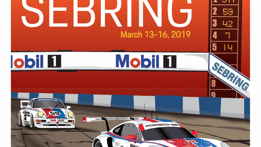 12 Hours of Sebring, IMSA WeatherTech SportsCar Championship, poster, 2019
