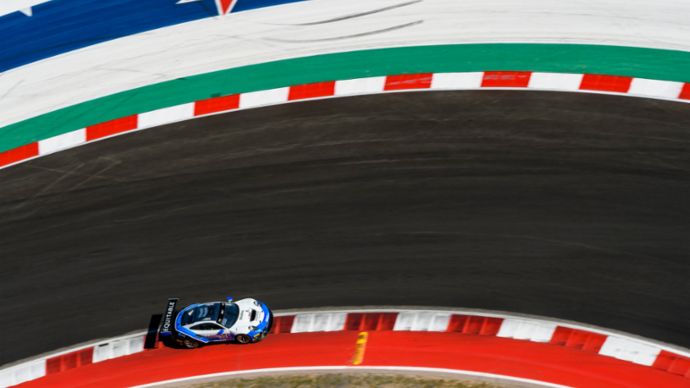 No. 20 Wright Motorsports Porsche 911 GT3 R at SRO Season-Opener in COTA, 2020, PCNA