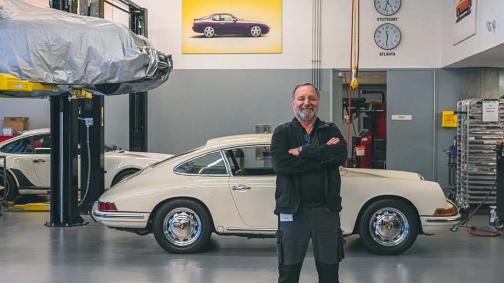 Jack Swint, Porsche Restoration Center, Atlanta, 2021, PCNA
