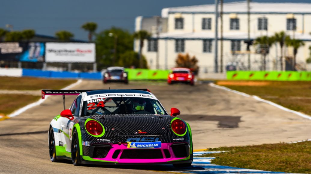 No.24 ACI Motorsports Porsche 911 GT3 Cup (type 991.2) - Kurt Hunt (USA), Porsche Carrera Cup North America - Sebring Practice 1, 2021, PCNA