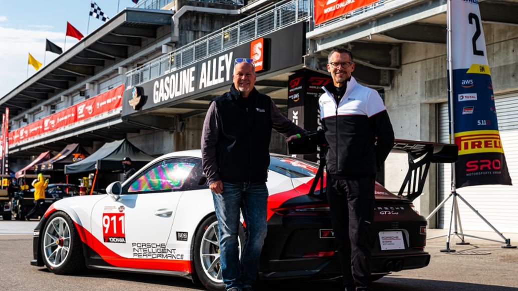 Kevin Miller (USAC) and Erik Skirmants (PMNA), Porsche Sprint Challenge North America by Yokohama Unveil, 911 GT3 Cup, 2021, PCNA