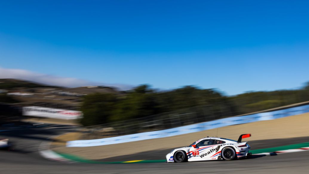 Porsche 911 RSR-19 - No. 79 WeatherTech Racing - Matt Campbell (Australia) and Cooper MacNeil (USA), Laguna Seca, 2021, PCNA