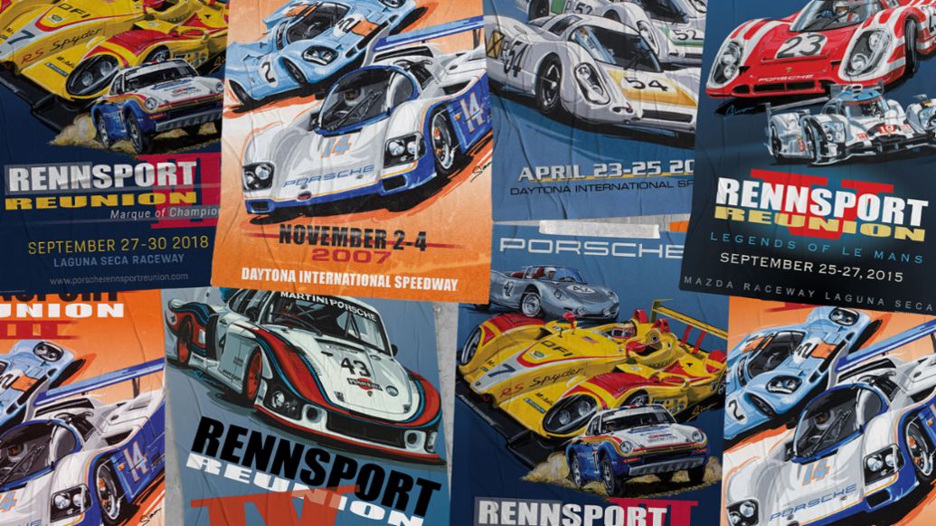 Rennsport Reunion, digital poster, 2022, PCNA