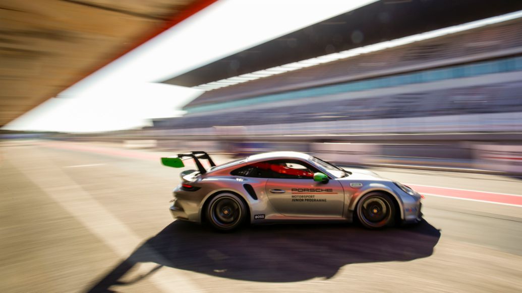 2023 Porsche Motorsport Junior Shootout Porsche 911 GT3 Cup car at Algarve