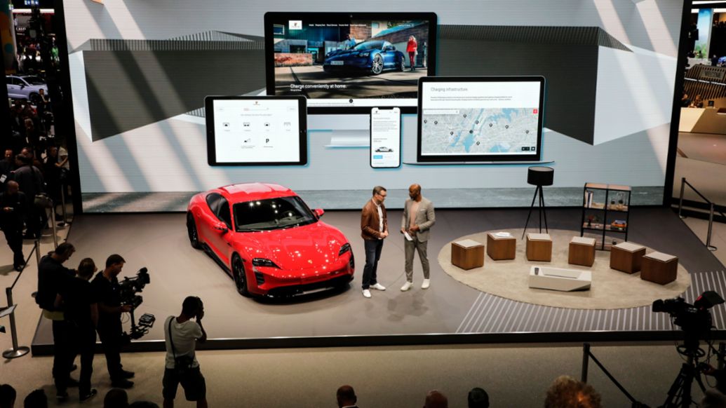 Exhibition premiere of the new Taycan, IAA 2019, Porsche AG