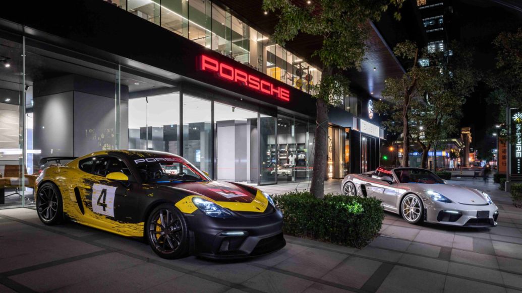 718 Cayman GT4 Clubsport, 718 Spyder, Porsche Studio, Taoyuan, Taiwan, 2019, Porsche AG