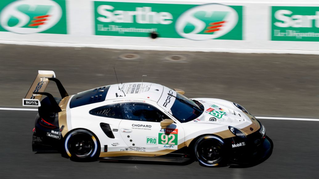 911 RSR, Porsche GT Team (92), pre-test for the 2019 Le Mans 24-hour race, 2019, Porsche AG