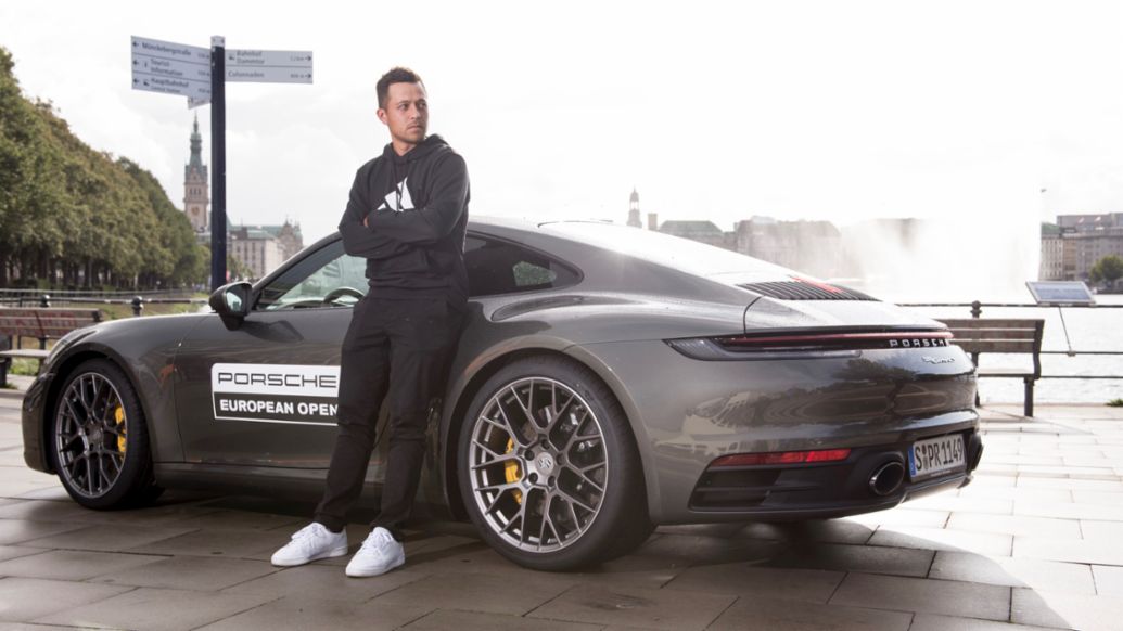 Xander Schauffele (USA), golfer, 911 Carrera S, Porsche European Open, Hamburg, 2019, Porsche AG
