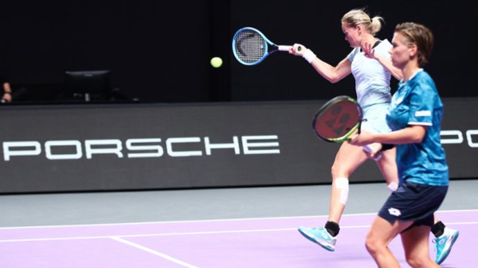 Anna-Lena Grönefeld, Demi Schuurs, WTA Finals, Shenzhen, 2019, Porsche AG