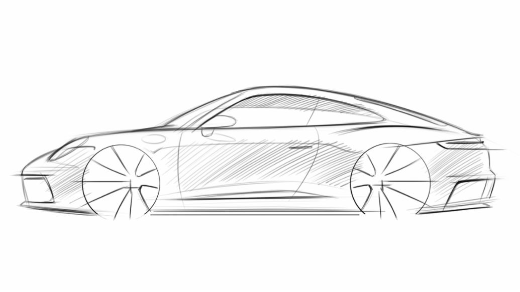 911 sketch 6/10, 2020, Porsche AG