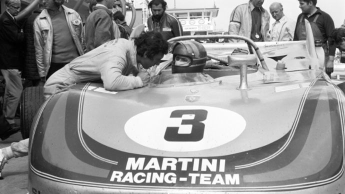 Vic Elford, Gérard Larrousse (i-d), 908/03 Spyder, Nürburgring, 1971, Porsche AG