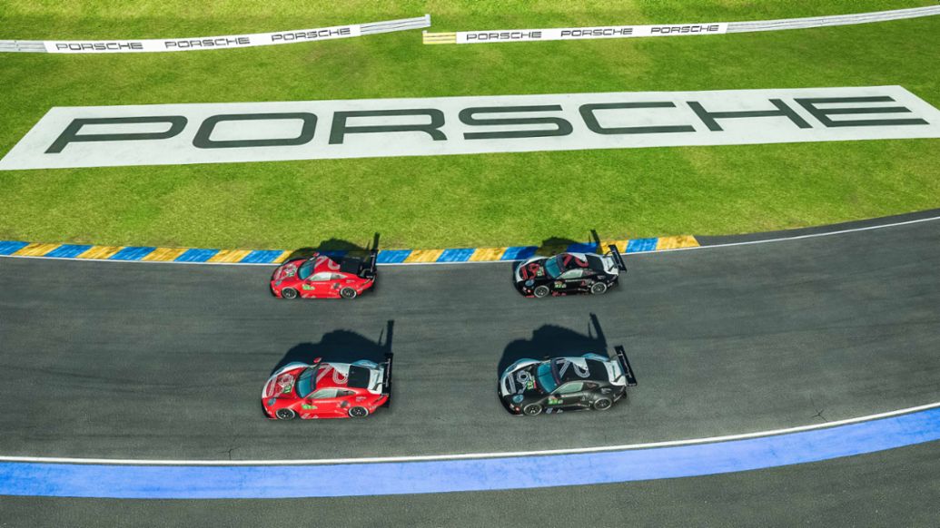 911 RSR, virtuelle 24 Stunden von Le Mans, Training, 2020, Porsche AG