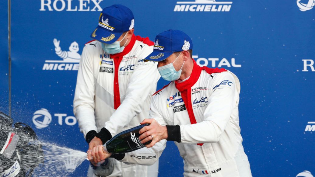 Michael Christensen, Kevin Estre, l-r, FIA WEC, race, Spa-Francorchamps, 2020, Porsche AG