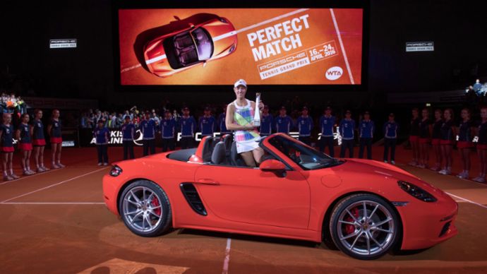 Angelique Kerber, Porsche-Markenbotschafterin, 718 Boxster S, Porsche Tennis Grand Prix, Porsche-Arena, Stuttgart, 2016, Porsche AG