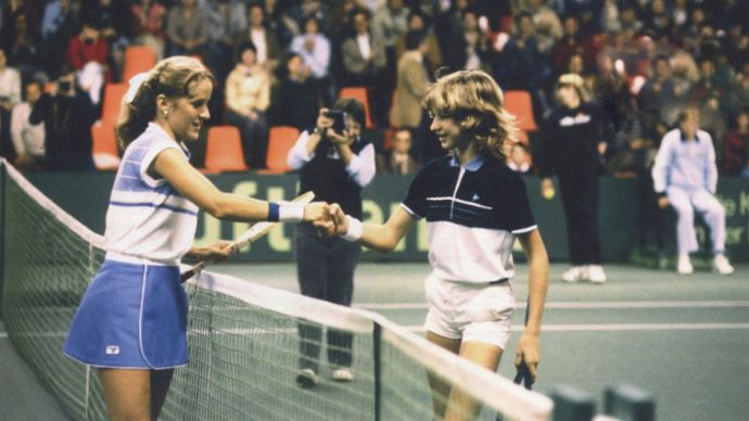 Tracy Austin, Steffi Graf, l-r, Porsche Tennis Grand Prix, Filderstadt, 1982, Porsche AG