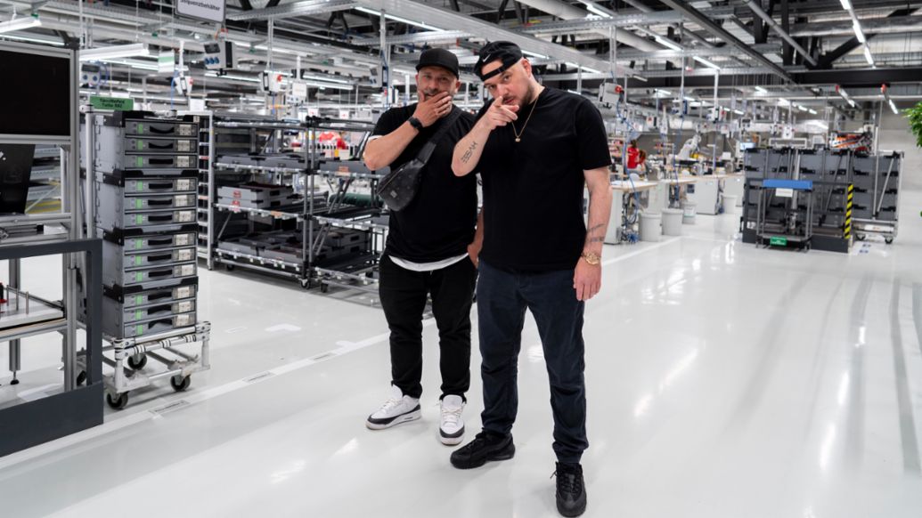 Niko Backspin, Kool Savas (l-r), 2021, Porsche AG