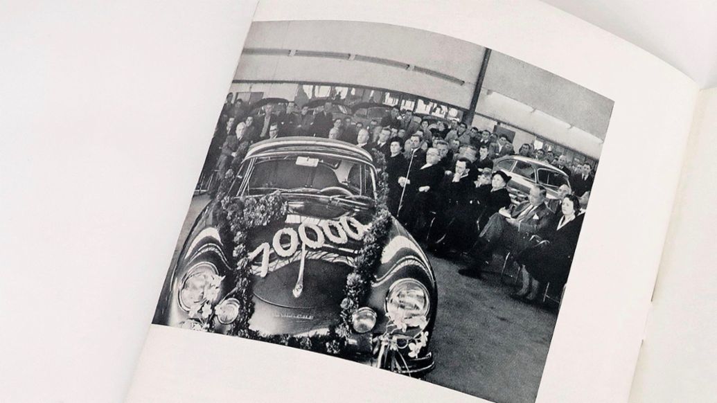 13-year-old Dr. Wolfgang Porsche seen between grandmother Aloisia and father Ferry, 1956, Porsche AG