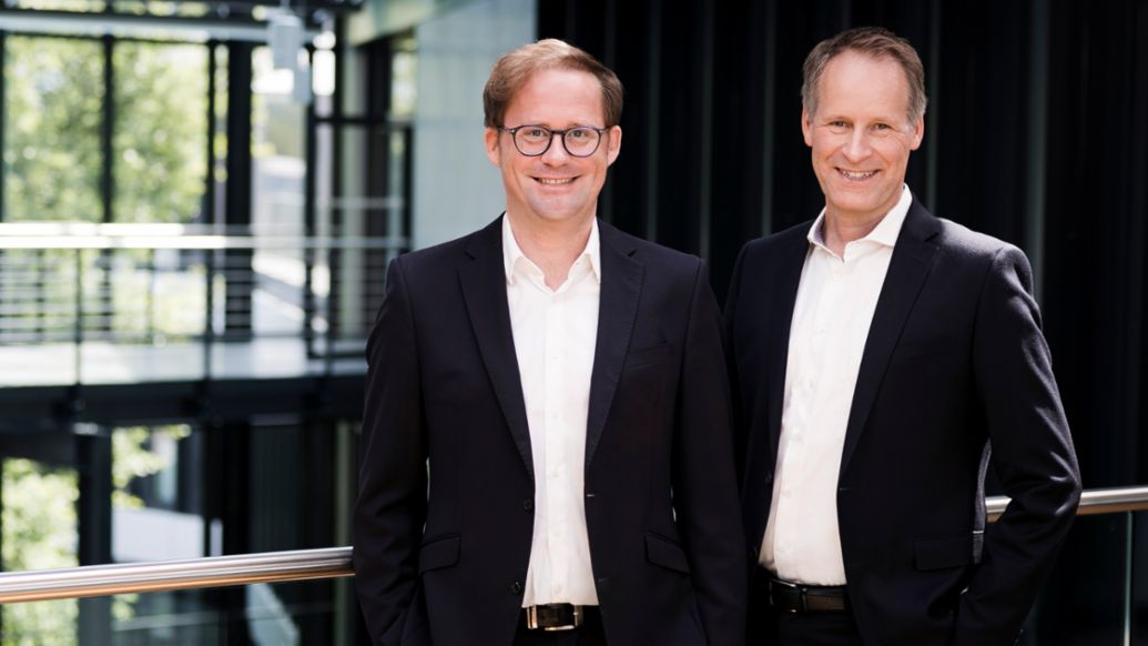 Jan-Hendrik und Jörg-Uwe Goldbeck (l-r), 2021, Goldbeck GmbH