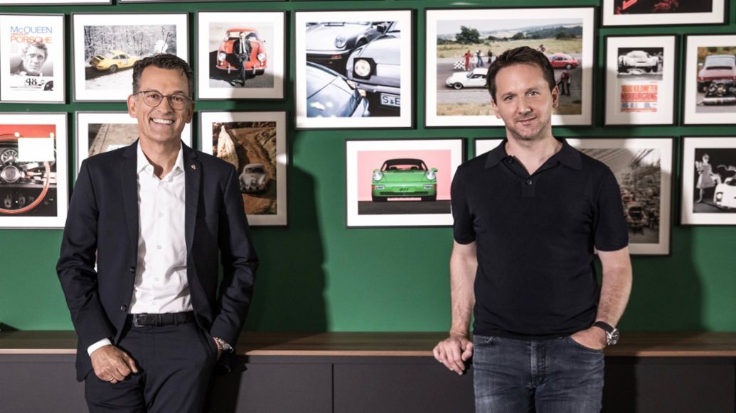 Alexander Pollich y Peter Varga (i-d), 2021, Porsche AG