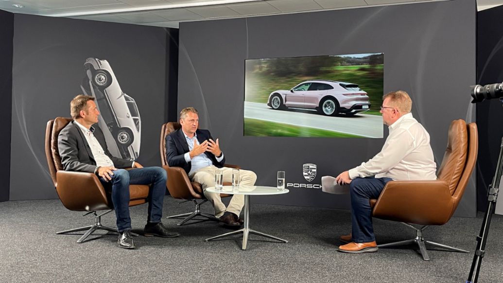Mattias Ulbrich, Oliver Seifert, Michael Clarkin, Chief Marketing Officer, 2021, Porsche AG