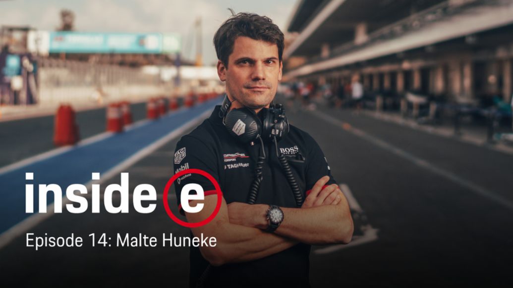 Malte Huneke, Technical Project Leader of the TAG Heuer Porsche Formula E Team, “Inside E” podcast, 2020, Porsche AG