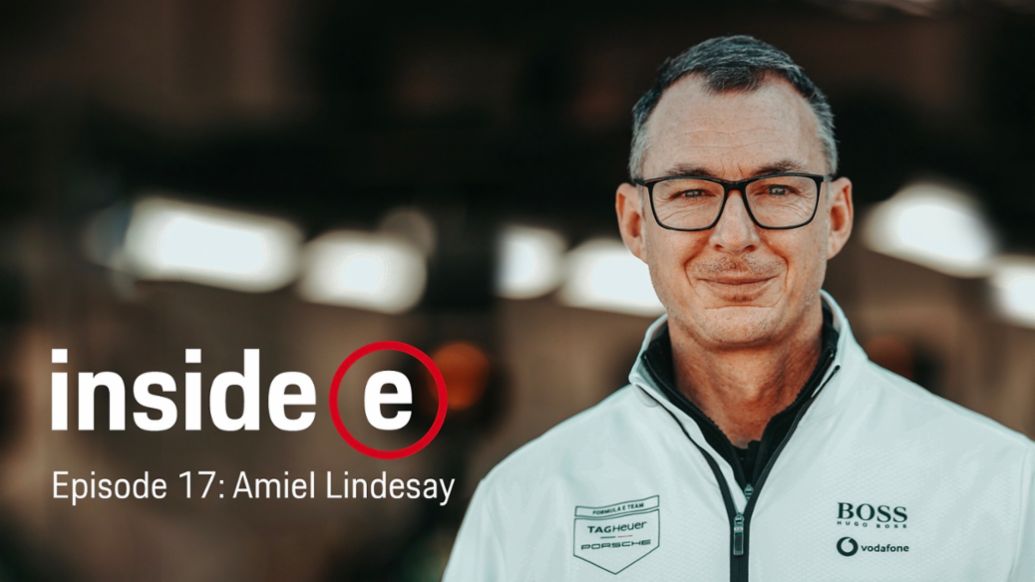Amiel Lindesay, “Inside E” podcast, 2021, Porsche AG