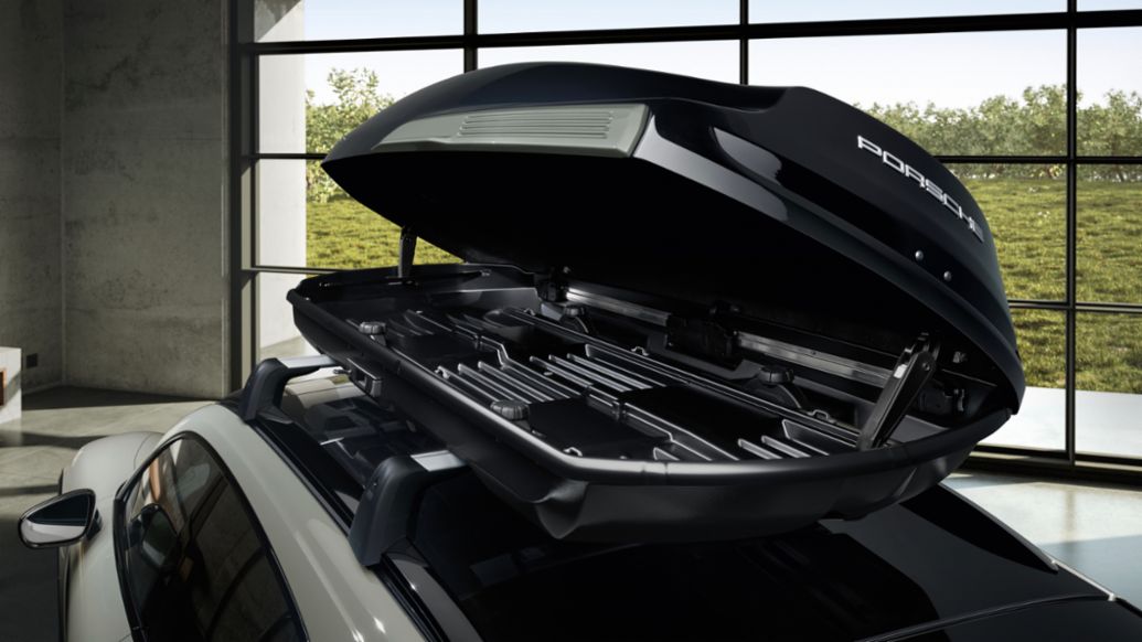 3D file Rooftop Cargo Boxes. Car roof rack with cargo box Touring