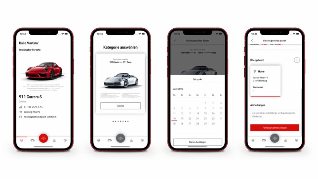 Porsche Drive Flex-App, 2022, Porsche AG